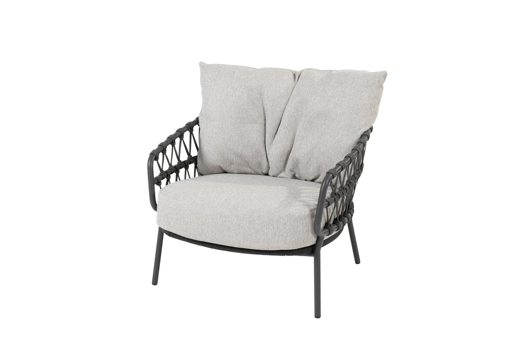 Calpi - Fauteuil de salon anthracite 4SO