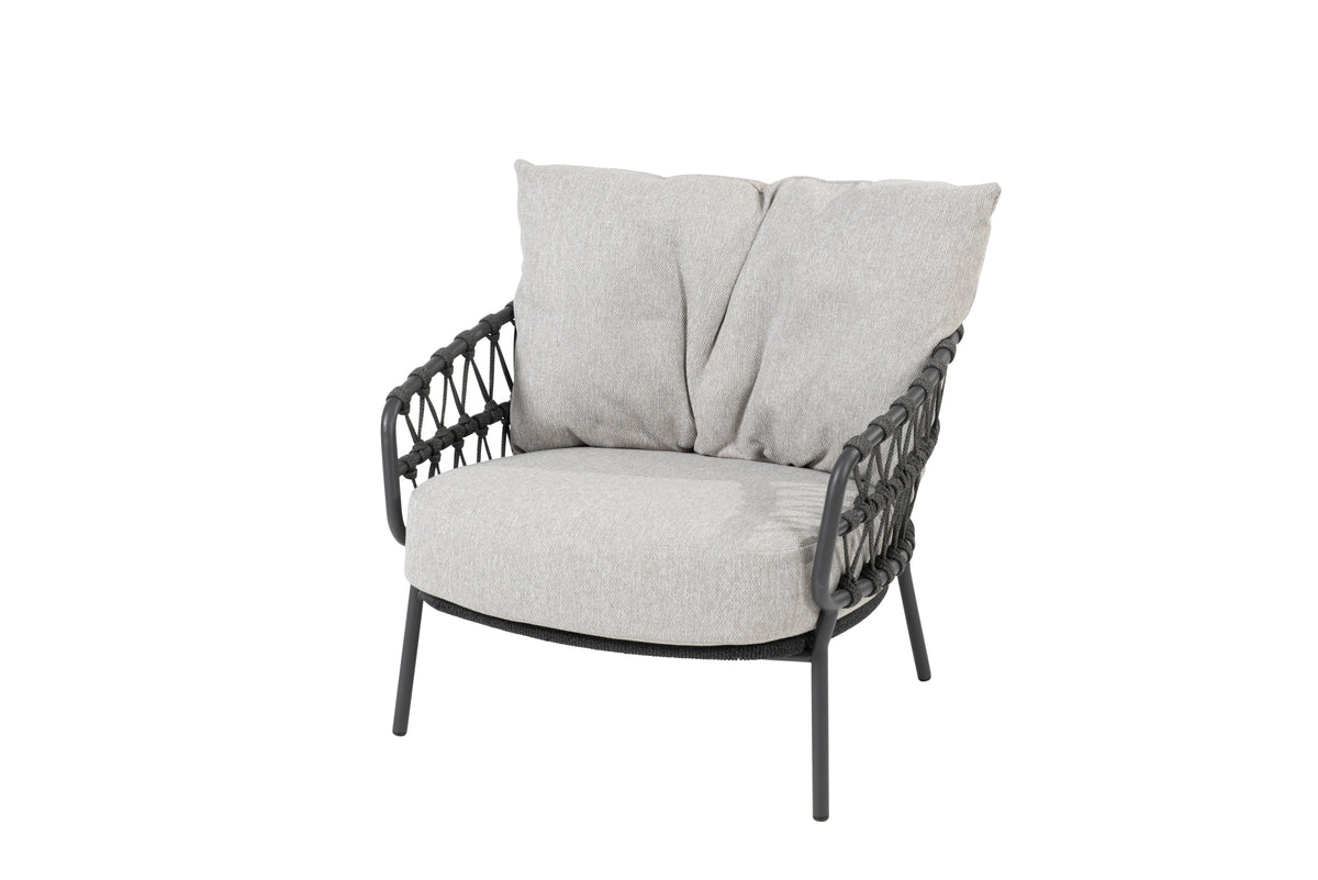 Calpi - Fauteuil de salon anthracite 4SO