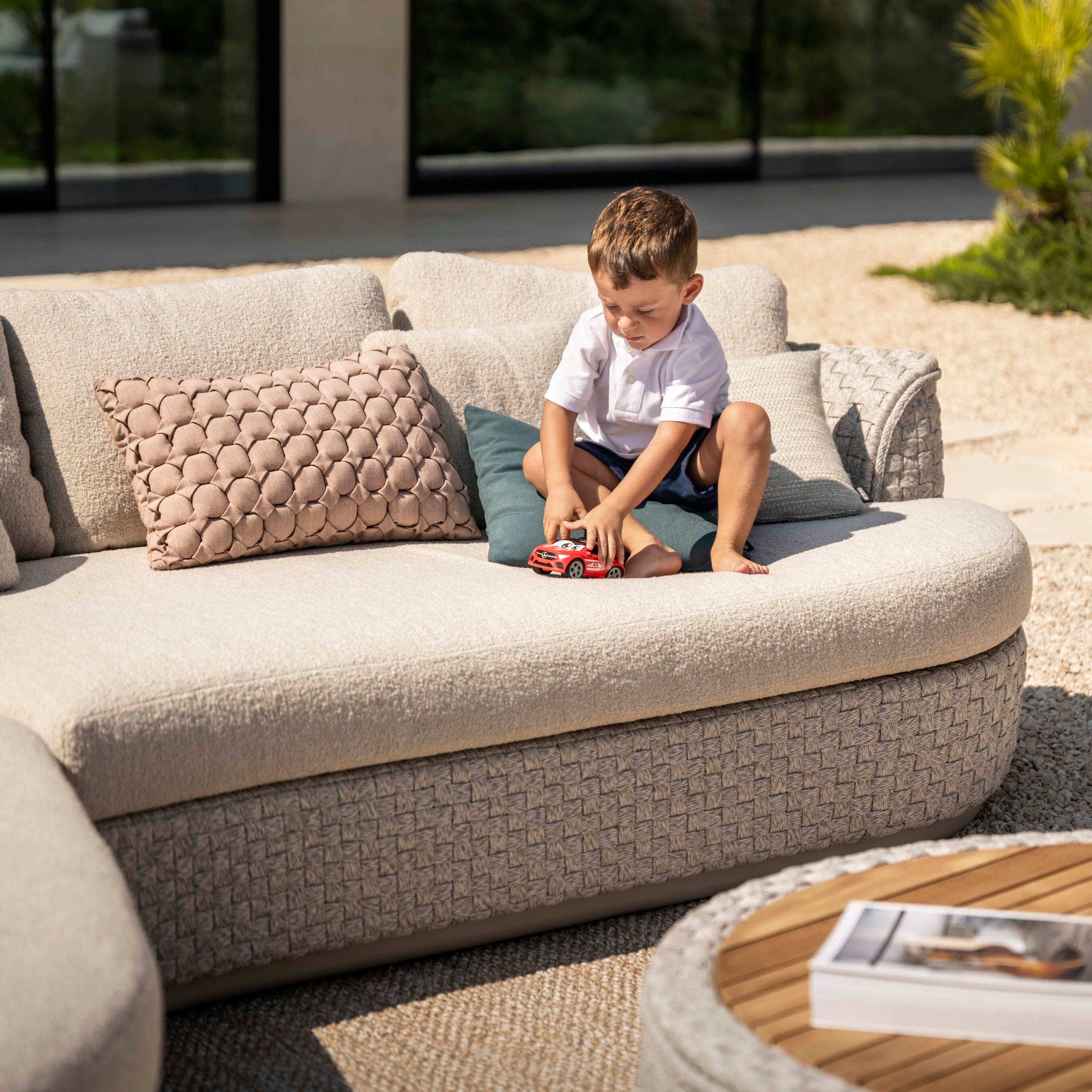 Tondo - Modular organic sofa island (Left) Jardinico