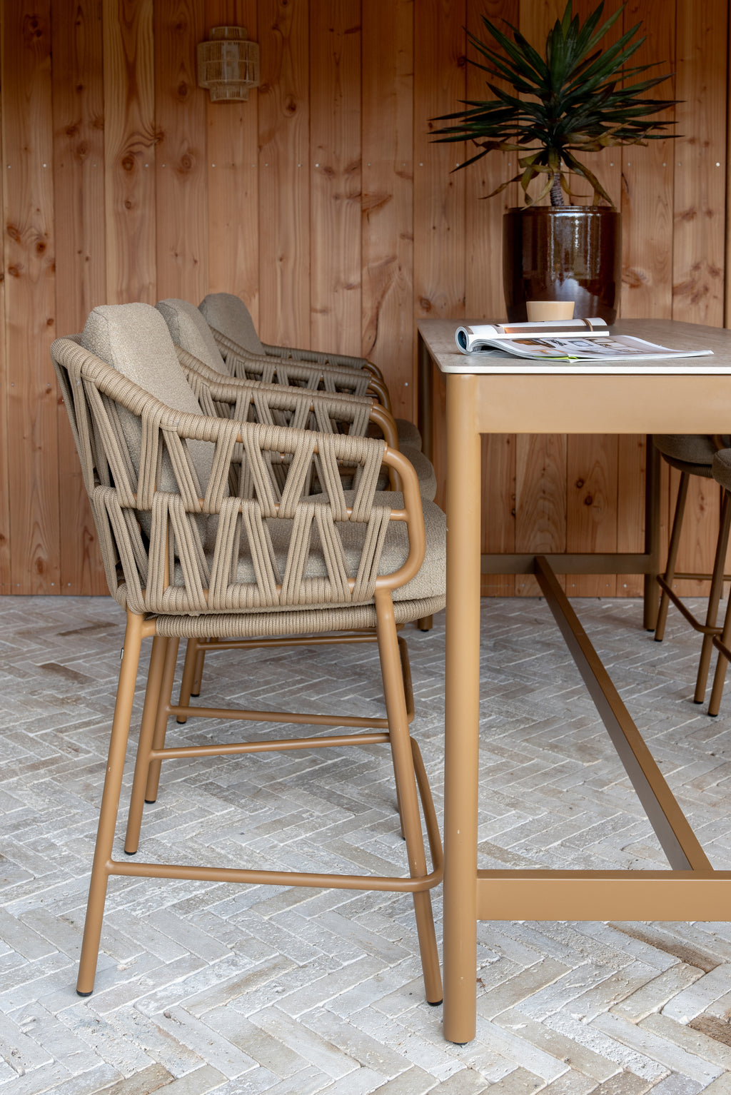 Biarritz - Chaise high dining avec 2 coussins 4SO