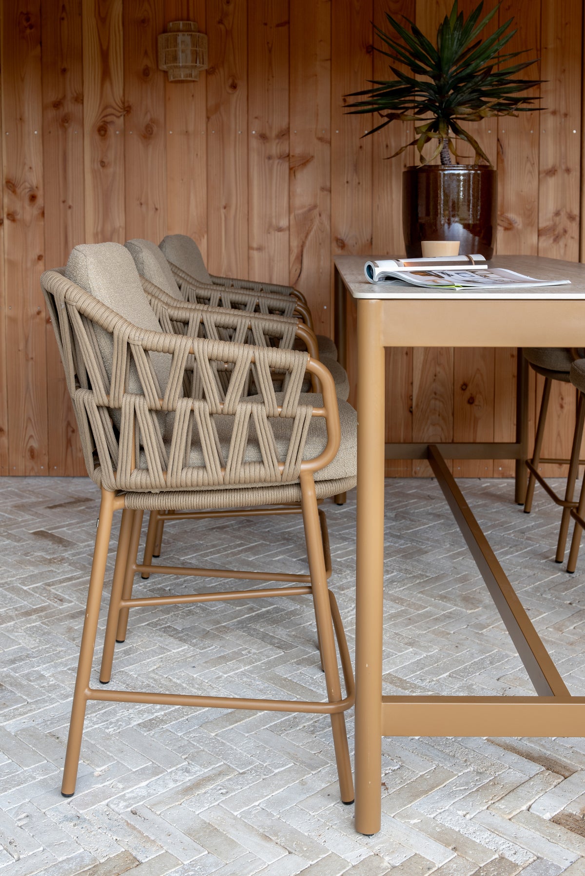 Biarritz - Chaise high dining avec 2 coussins 4SO