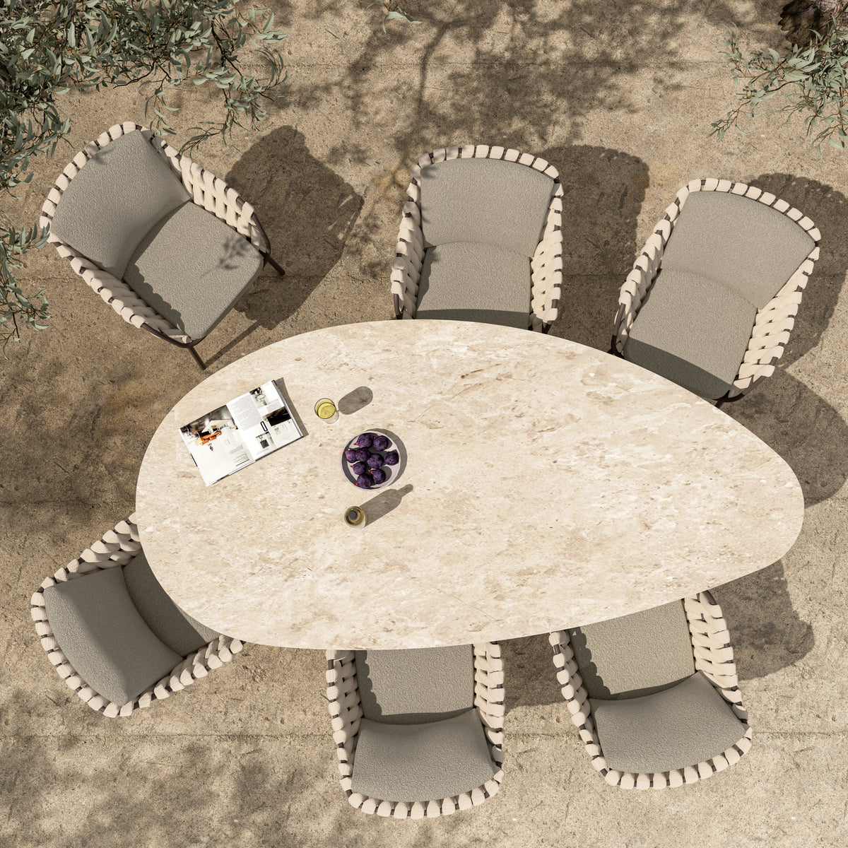Montera - Chaise dining avec 2 coussins 4SO
