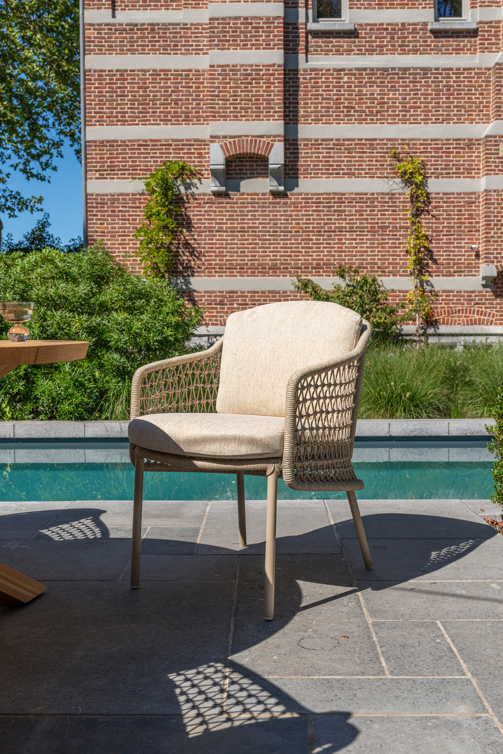 Puccini - Chaise dining avec 2 coussins 4SO