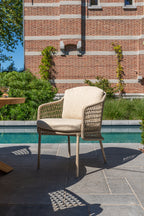 Puccini - Chaise dining avec 2 coussins 4SO