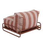 Mixi - Chauffeuse terracotta rayée avec structure Oviala