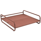 Mixi - Chauffeuse terracotta rayée avec structure Oviala