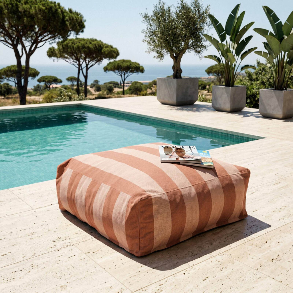 Mixi - Pouf rayé modulable Oviala