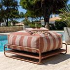Mixi - Pouf rayé modulable avec structure Oviala