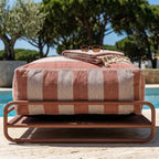 Mixi - Pouf rayé modulable avec structure Oviala