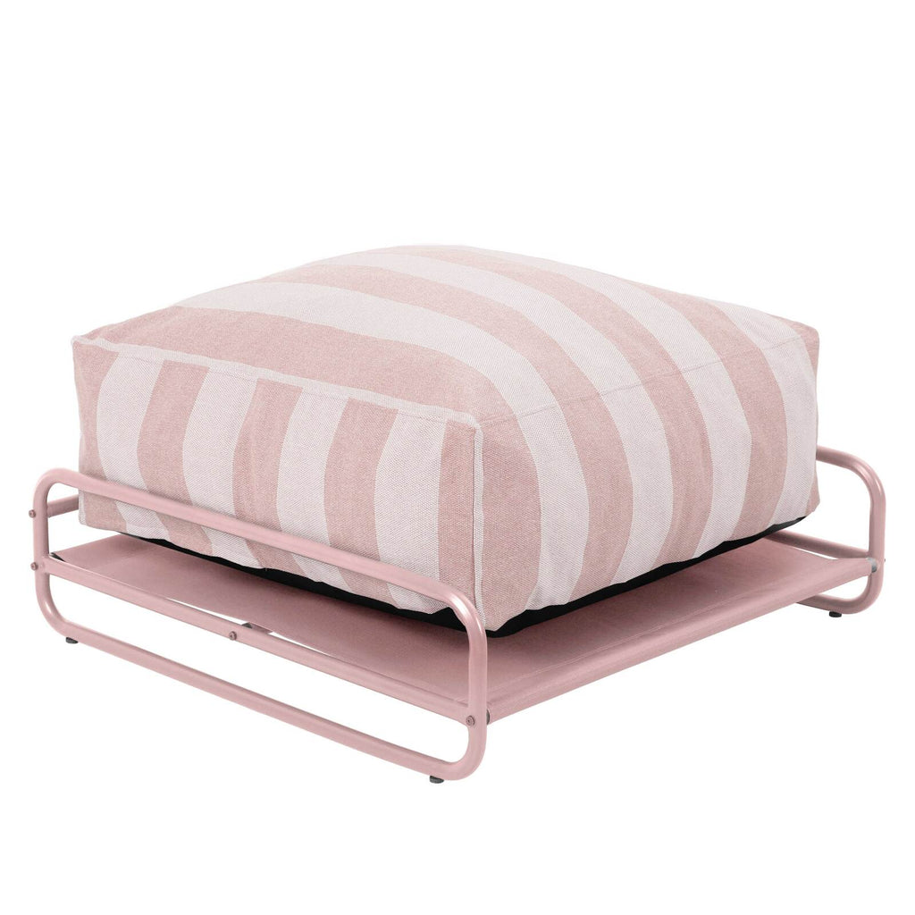 Mixi - Pouf rayé modulable avec structure Oviala