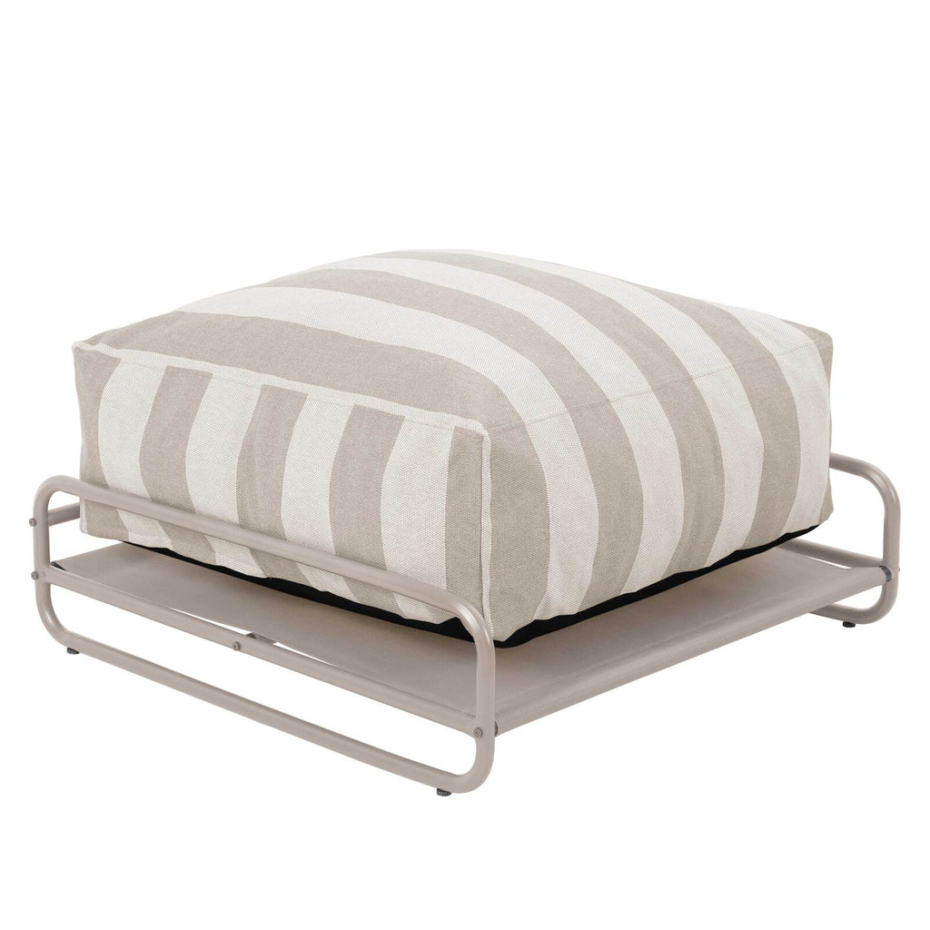 Mixi - Pouf rayé modulable avec structure Oviala