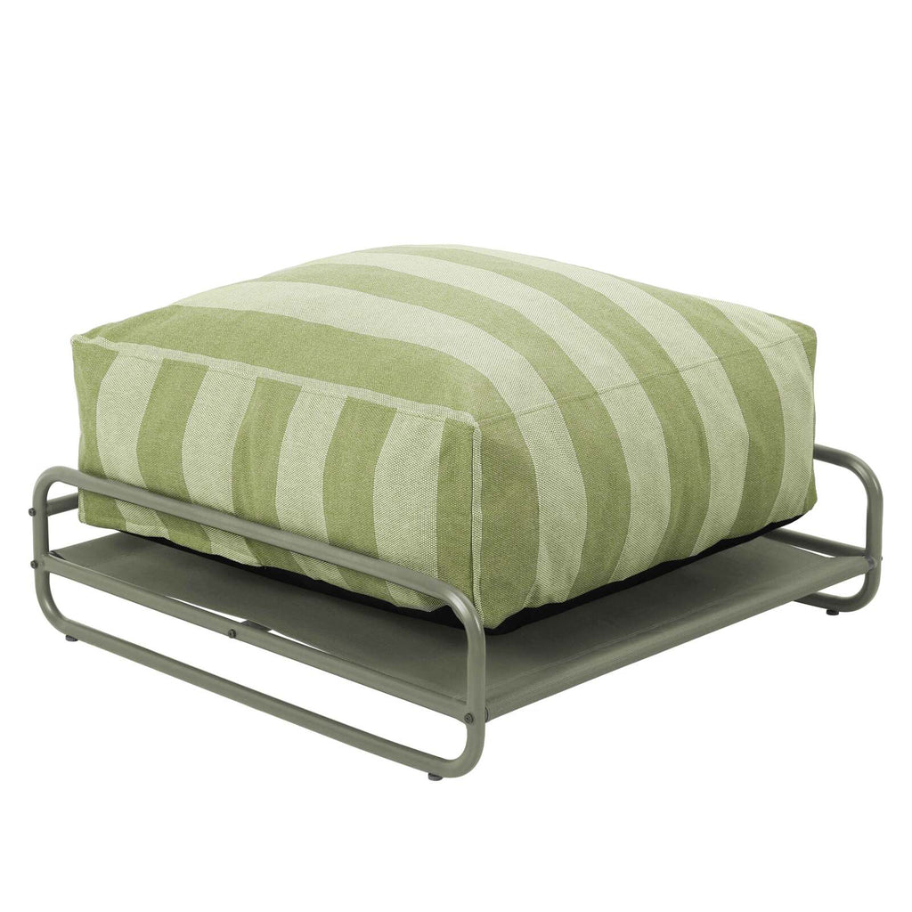 Mixi - Pouf rayé modulable avec structure Oviala