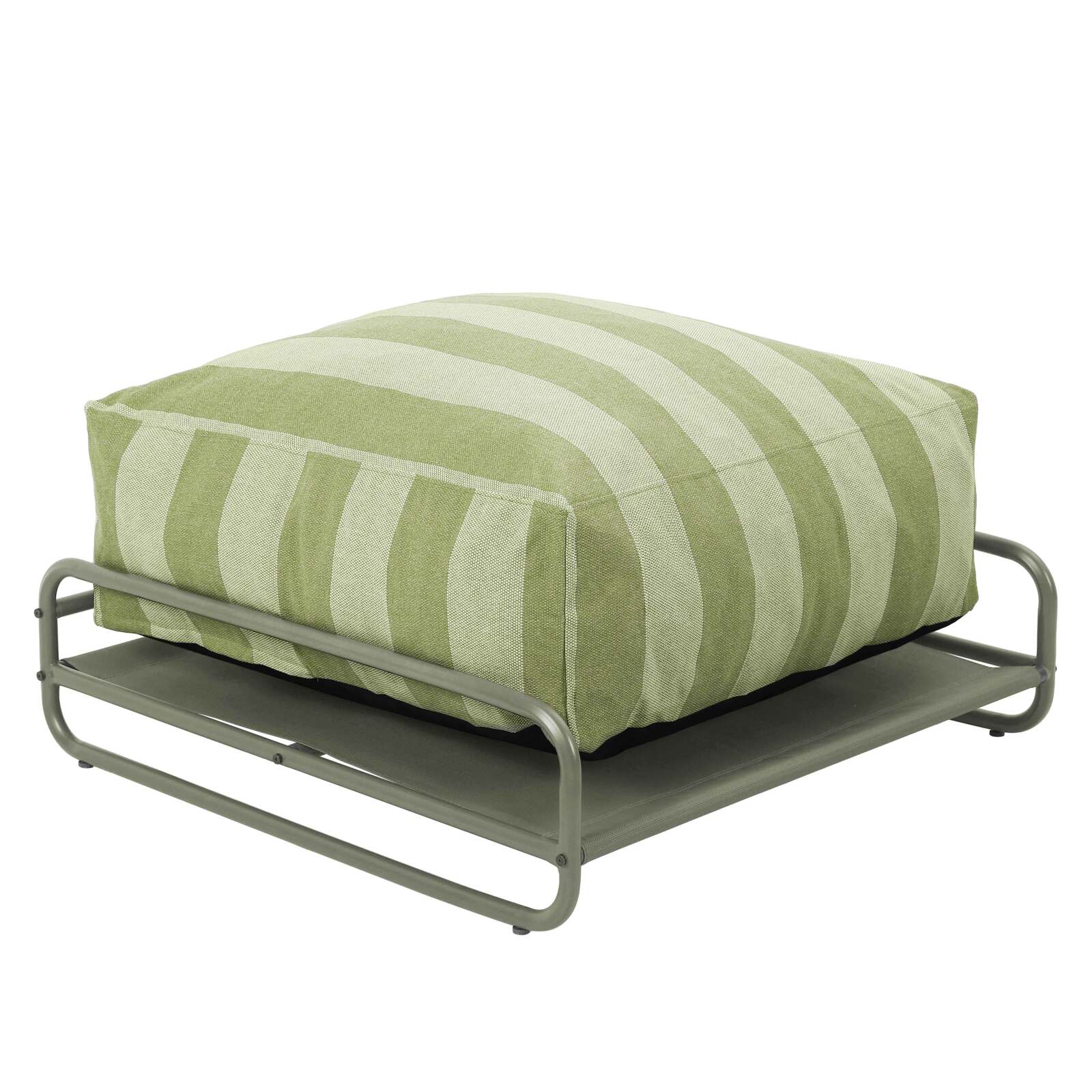 Mixi - Pouf rayé modulable avec structure Oviala