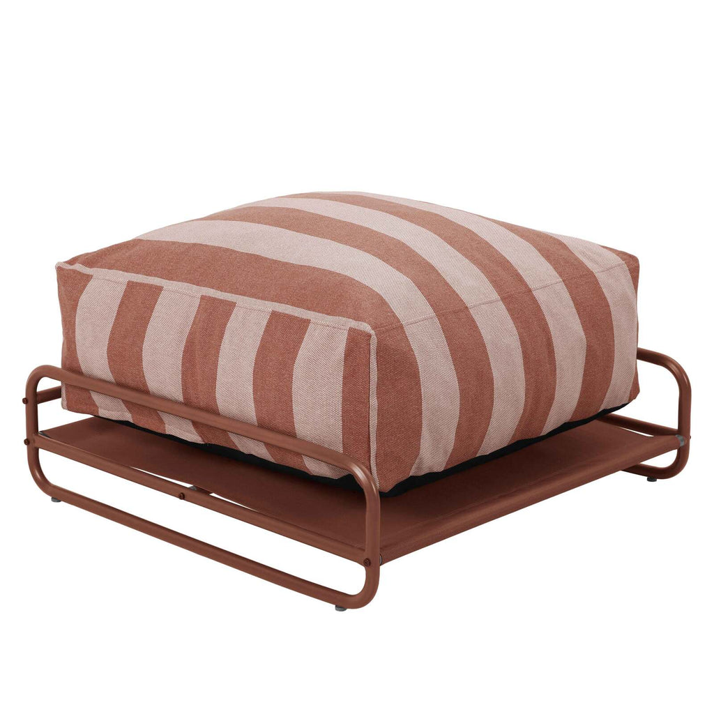 Mixi - Pouf rayé modulable avec structure Oviala